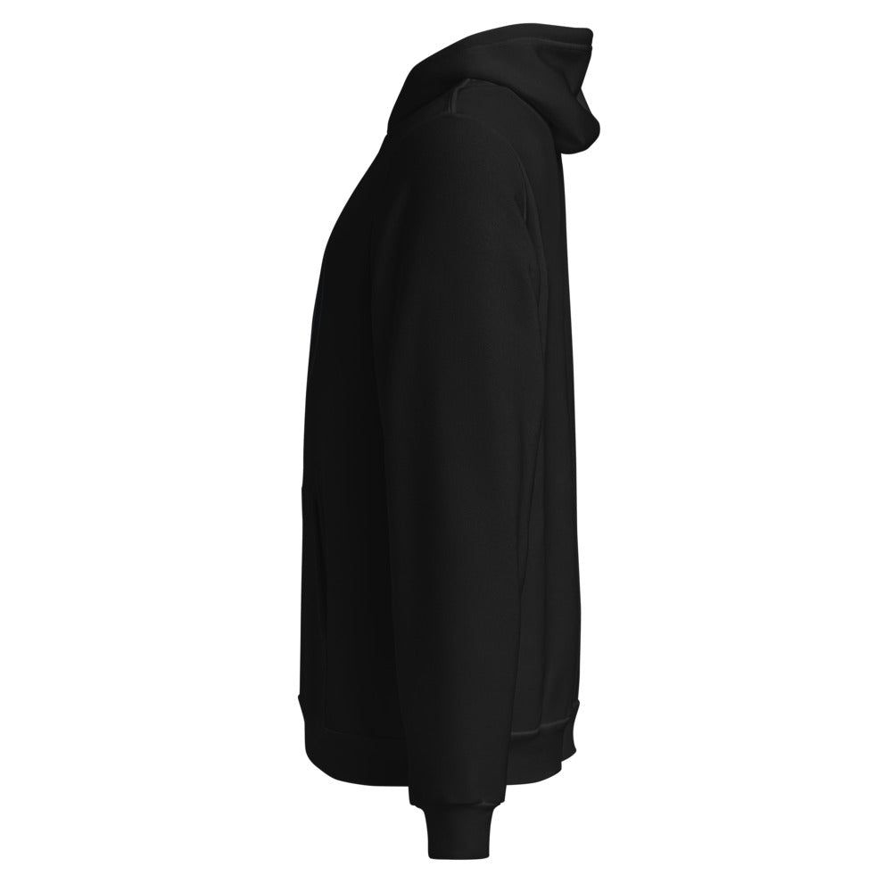 VEIL Dark Mode Hoodie in Schwarz – linke Seitenansicht