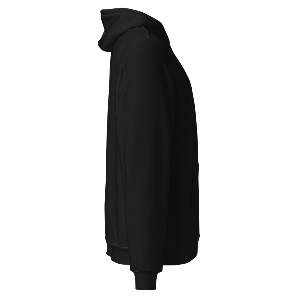 VEIL Dark Mode Hoodie in Schwarz – rechte Seitenansicht