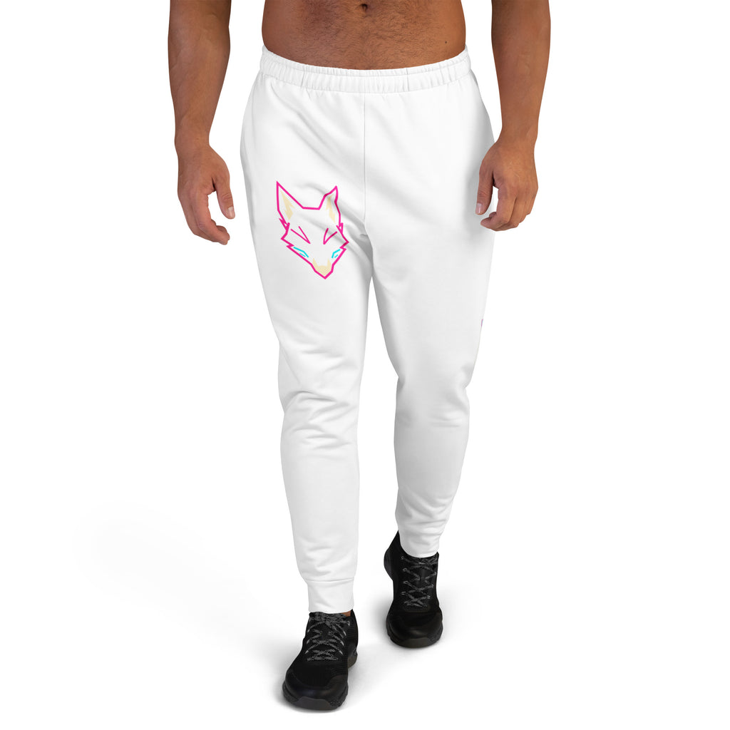 WOXWILD Joggers mit Neon-Fuchs-Motiv am rechten Bein, schwarz