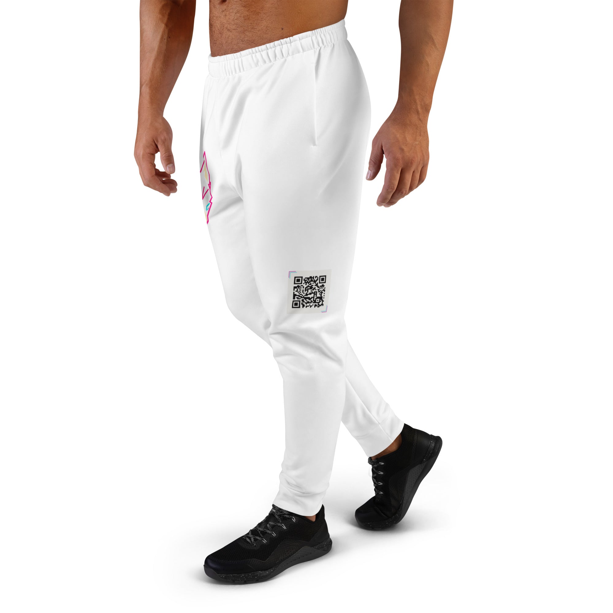 WOXWILD Joggers mit Neon-Fuchs-Motiv am rechten Bein, schwarz — Ansicht 4