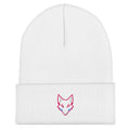 WOXWILD Beanie - Bone, weisse Beanie mit Fuchs-Stickerei