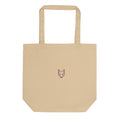 WOXWILD Field Tote - Corner Fox, Oyster Tote mit Fuchs-Stickerei