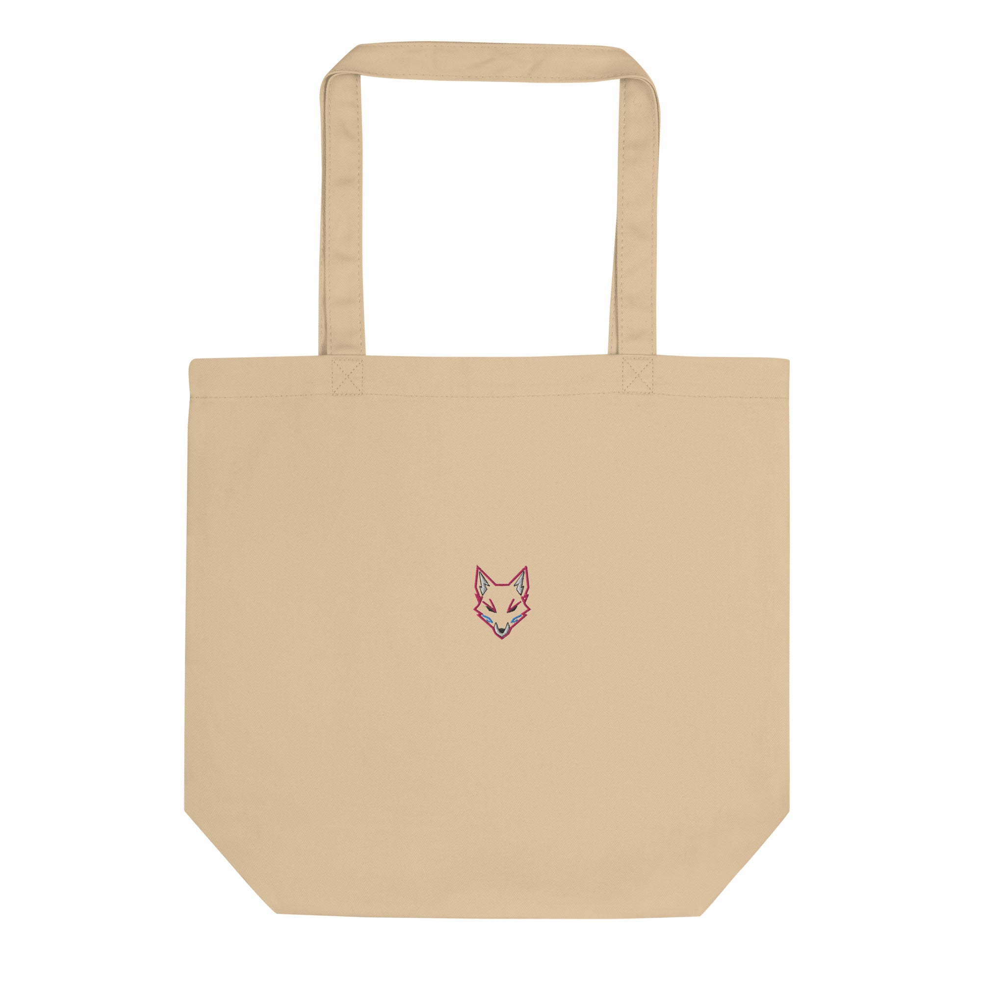 WOXWILD Field Tote - Corner Fox, Oyster Tote mit Fuchs-Stickerei