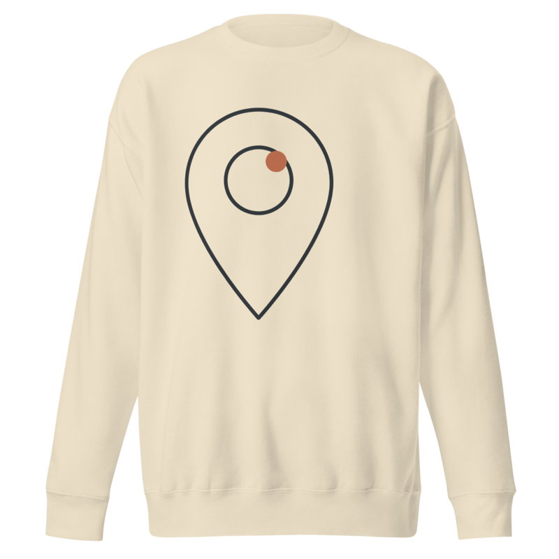 waymark Basecamp Crewneck in Natur – freigestellte Frontansicht